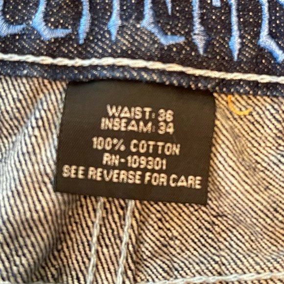 Very Rare Authentic Affliction Denim Killer Jeans Skeleton/Reaper Graphics Size - Picture 4 of 12